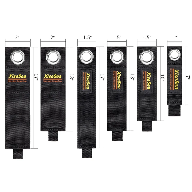 Alt view image 5 of 7 - 12-Pack Heavy Duty Storage Straps, Hook and Loop Hanging Storage Straps Cord Wrap Keeper for Cords, Hoses, Rope, RV, Boat, Garage Organization (D-12)