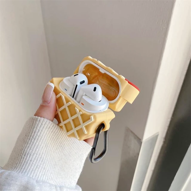 Alt view image 5 of 7 - for Samsung Galaxy Bud 3 Pro Case/Buds3/Buds 3 FE, Creative Cartoon Anime Red Bowknot Cat Waffle Cookie Silicone Shockproof Protective Cover Headphone Earphone EarPods Case Accessories -Kitty Waffle