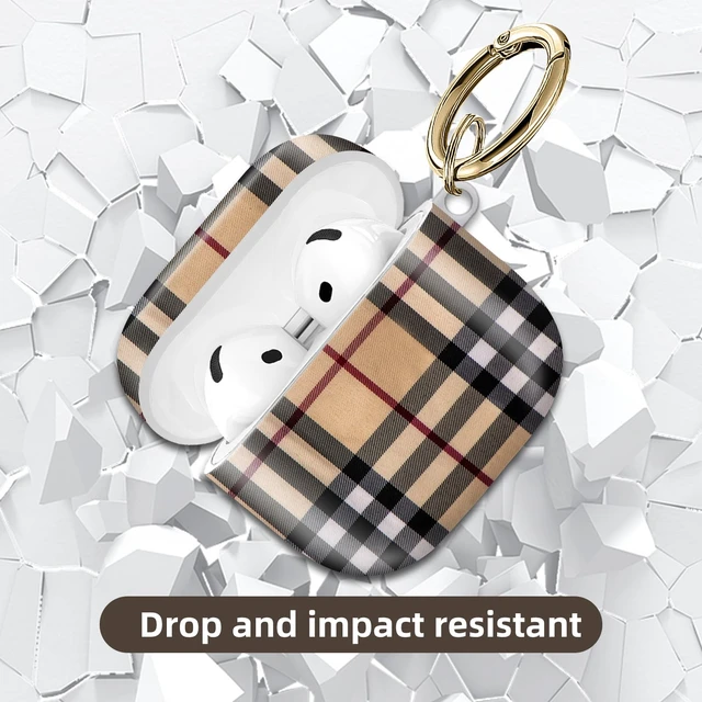 Alt view image 5 of 6 - Compatible with AirPod 4 Protective case with Gold Key Ring for 2024 Fourth Generation AirPod. Shockproof, dustproof, Wireless Headphone Protective case.Camel Lattice