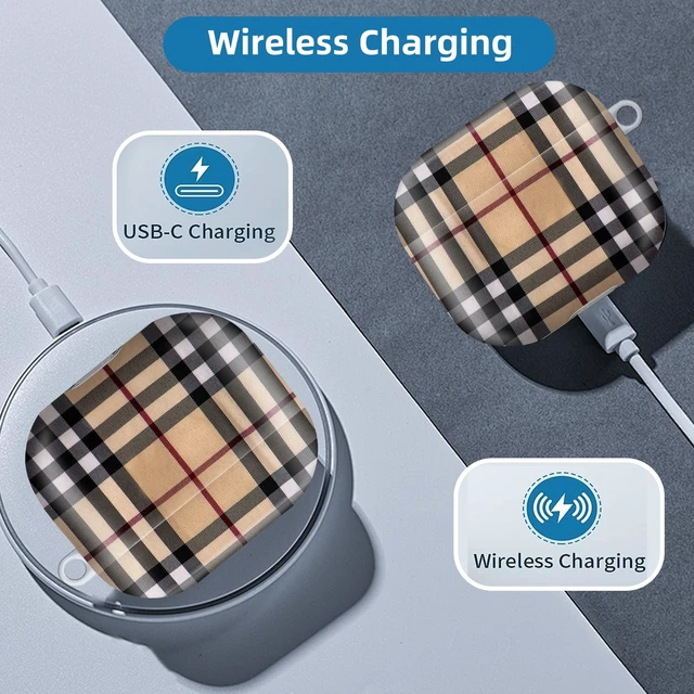 Alt view image 6 of 6 - Compatible with AirPod 4 Protective case with Gold Key Ring for 2024 Fourth Generation AirPod. Shockproof, dustproof, Wireless Headphone Protective case.Camel Lattice