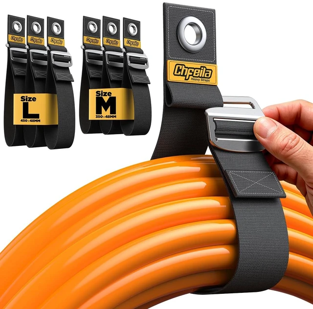 Main image of 6-Pack Extension Cord Organizer, Gravity-Lock Holder for Workshop Adjustable Extension Cord Holder, Heavy-duty Cable Straps for Garage Organization Gadgets RV Shed