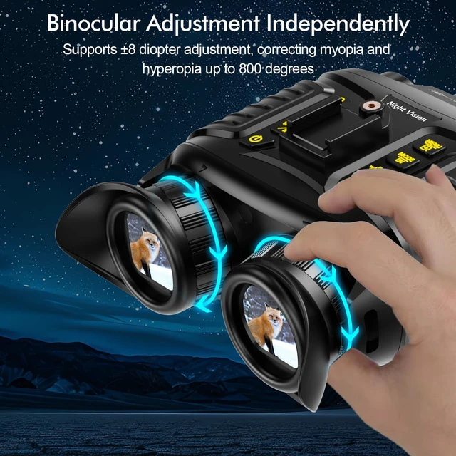 Alt view image 2 of 7 - Night Vision Goggles - 4K Head-Mounted Night Vision Binoculars for Adult with 4500mAh Battery, Infrared Vision, 8X Zoom, 32GB SD Card and Card Reader for Camping & Security