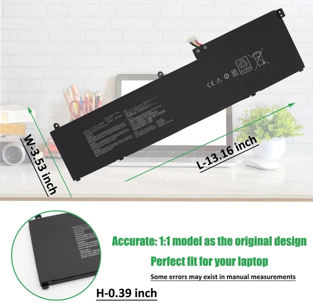 Alt view image 5 of 7 - C32N2002 Battery Replacement for Asus ZenBook Pro 15 UX535 UX535L For UX535LI UX535LI-XH77T UX564 UX564EH UX564PH UX564EI UX564EI-H2038T UX564PH-EZ007R 71A15CB1 Series Notebook, 11.55V 96Wh