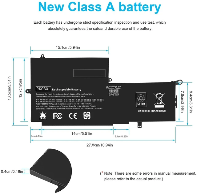Alt view image 3 of 7 - High Performance Battery for HP PK03XL Spectre 13 Pro X360 G2 G1 Spectre 13-4005dx 14-k119tx 14-k120us 14-k124tx 14-k126tx 14-k127tx 14-k134tu TPN-C109 714762-422 715050-001 Hstnn-lb4p