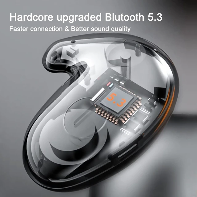 Alt view image 6 of 7 - Invisible Sleep Wireless Earphone, Sleeping Earbuds for Side Sleepers Built-in Mic, Earbuds for Sleeping with Type-C Fast Charging Case (Black)