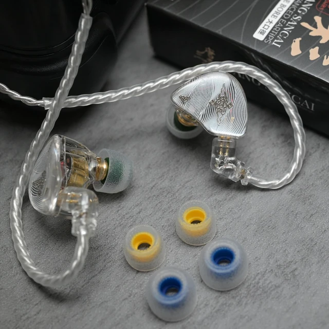 Alt view image 7 of 7 - Tangzu Tang Sancai Wide Bore Silicone IEM Eartips for in Ear Earphones, Replacement Earbuds Tips, S, 3 Pairs