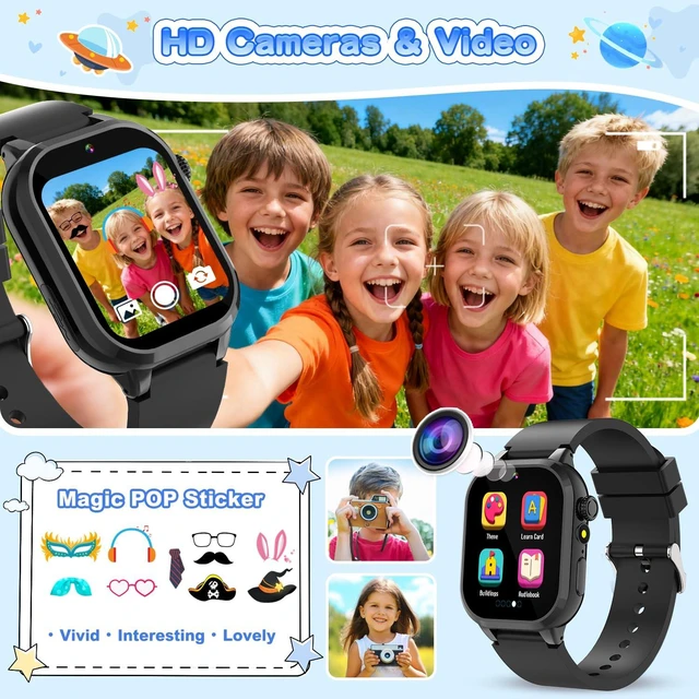 Alt view image 4 of 7 - Smart Watch for Kids with 39 Games, Built-in Camera, Video Recorder, Alarm, Calculator, Pedometer & Various Wallpapers Toys for Ages 4-12 Years Old Birthday