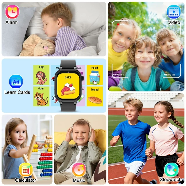 Alt view image 7 of 7 - Smart Watch for Kids with 39 Games, Built-in Camera, Video Recorder, Alarm, Calculator, Pedometer & Various Wallpapers Toys for Ages 4-12 Years Old Birthday