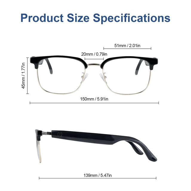 Alt view image 5 of 7 - AI Smart Glasses, Real-time Translation Bluetooth Glasses, Unisex 169 Languages, Photochromic Lenses, Build-in Mic & Speakers, Open-Ear Wearable Tech Glasses, Travel Business Learning Meeting