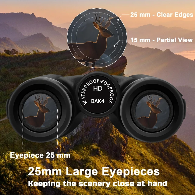 Alt view image 5 of 7 - High Power 15X50 Binoculars for Adults BAK4 Prism FMC Lens - Black BAK4 Prism FMC Lens,15X,50MM Big Eyepiece,Fogproof & Waterproof,Viewing field of 1200 meters,Adjustable Focus