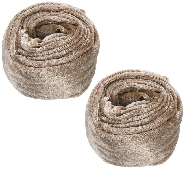Main image of 5.9ft Chandelier Chain Cord Cover, 2 Pcs Velvet Cloth Fabric Chain Sleeve Decorative Cord Covers for Chandelier Wires Swing Cable, Zipper Style, Beige