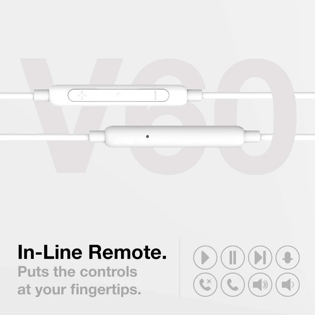 Alt view image 3 of 7 - Earbuds for iPhone 12/13/14 Earphones (V60) Wired in-Ear Earbuds (Apple MFi Certified) Lightning Headphones with Mic for iPhone 7/8 Plus, X, Xs, XR, 11, SE, 12, 13/14 Pro Max - White