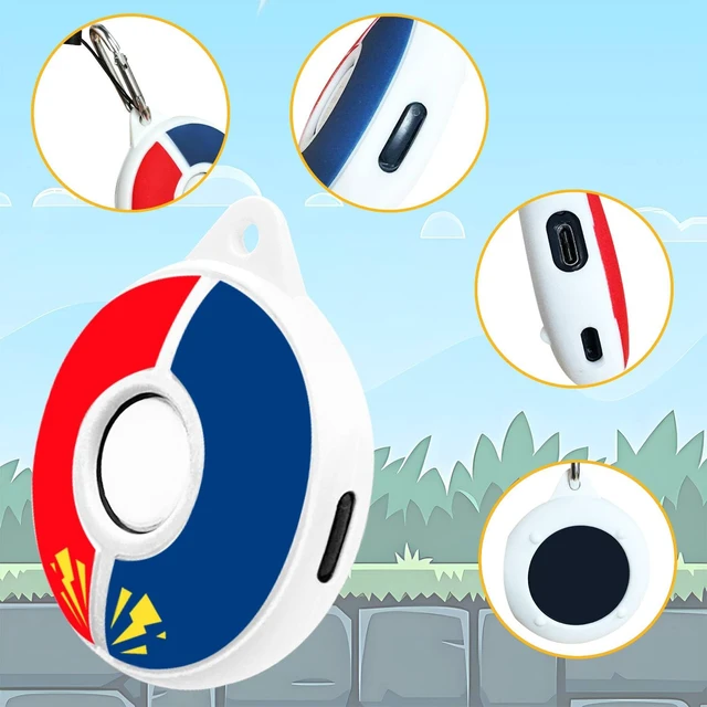 Alt view image 2 of 5 - Silicone Protective Case for Poke GO Plus + (2023) with Keychain & Wrist Strap, Soft Skin Cover Shell - White