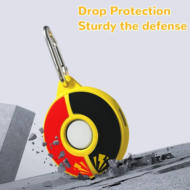 Alt view image 4 of 5 - Silicone Protective Case for Poke GO Plus + (2023) with Keychain & Wrist Strap, Soft Skin Cover Shell - Yellow