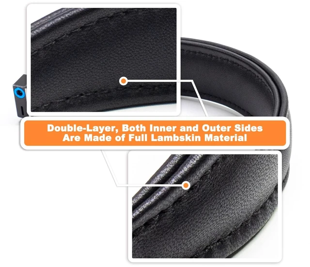 Alt view image 2 of 7 - True Lambskin Leather Head Pad Aluminum Alloy Removable Headband Steel Beam Compatible with Grado SR60e SR60i SR80e SR80i SR125e SR225e SR325e SR325i RS GH 1 2 3 4 Alessandro MS-1/2 PS GS