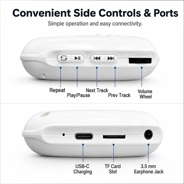 Alt view image 2 of 7 - KJV Audio Bible Player, Portable Bible for Seniors Complete Old & New Testament Palm-Sized Rechargeable No Wi-Fi Needed Built-in Speaker