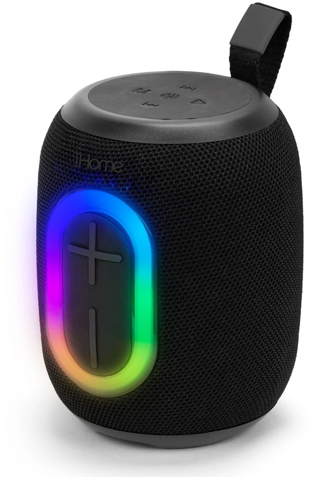Main image of Quest Wireless Portable Bluetooth Speaker with RGB Light Water-Resistant, Built-In Carry Strap, TWS Pairing, Rechargeable Battery, USB-C Cable Included, True Stereo, Bluetooth 5.3