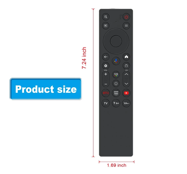 Alt view image 5 of 7 - RC923A Replacement Voice Remote Control Compatible with TCL Google Smart TV UHD QD-Mini LED 4K 55QM7L 65QM7L 75QM7L 85QM7L 98QM7L 98QM6K 55QM7K 50QM6K 65QM7K 75QM7K 85QM7K 98QM7K 55QM6K 65QM6K