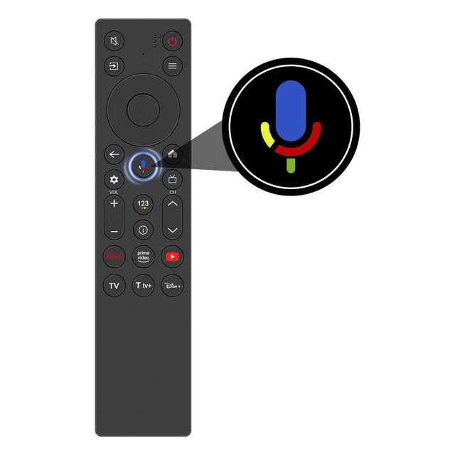 Alt view image 4 of 7 - RC923A Replacement Voice Remote Control Compatible with TCL Google Smart TV UHD QD-Mini LED 4K 55QM7L 65QM7L 75QM7L 85QM7L 98QM7L 98QM6K 55QM7K 50QM6K 65QM7K 75QM7K 85QM7K 98QM7K 55QM6K 65QM6K