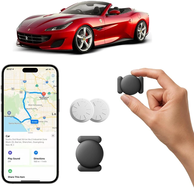 Main image of GPS Tracker for Vehicles, 2PCS Real Time MINI Tracking Devices for Cars Hidden, Magnetic Tracker Device for Vehicles Work with Find My (iOS Only), No Monthly Fee, Waterproof Car Tracker