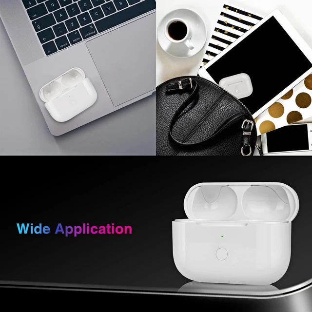 Alt view image 6 of 6 - Wireless Charging Case Replacement Compatible with AirPods Pro 1st & 2nd Generation, Charger Case with Sync Button, Lightnting Charging Port