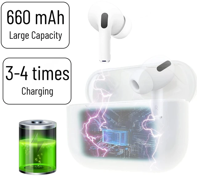 Alt view image 5 of 6 - Wireless Charging Case Replacement Compatible with AirPods Pro 1st & 2nd Generation, Charger Case with Sync Button, Lightnting Charging Port
