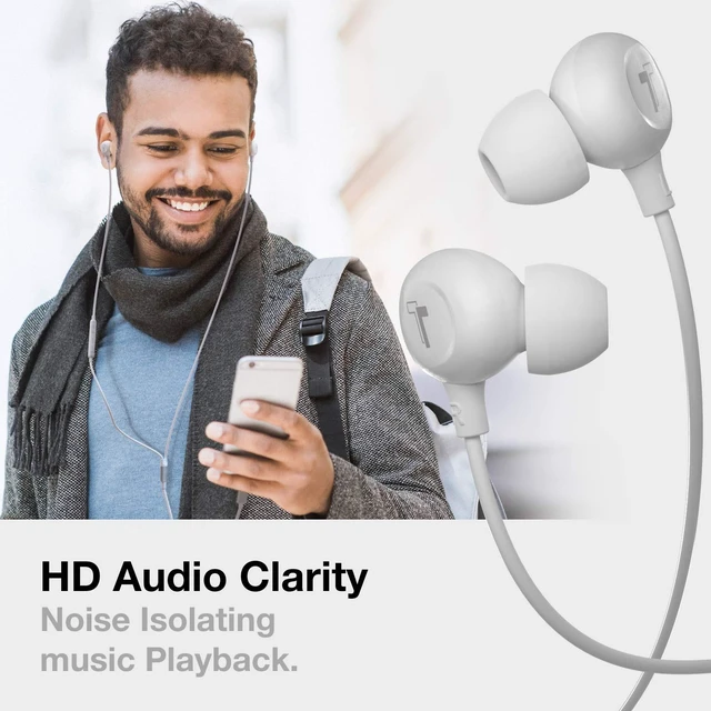 Alt view image 2 of 7 - Earbuds for iPhone 12/13/14 Earphones (V60) Wired in-Ear Earbuds (Apple MFi Certified) Lightning Headphones with Mic for iPhone 7/8 Plus, X, Xs, XR, 11, SE, 12, 13/14 Pro Max - White
