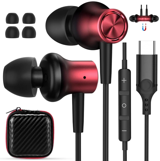 Main image of USB C Earbuds for iPhone 18 Pro Max 17 16 15 16e Magnetic Wired Headphone for Samsung S26 Ultra S25 FE S23 A17 Z Fold 8 7 In Ear Noise Canceling Headset Type C Earphone for iPad A16 Pixel 9a 10a 10 9