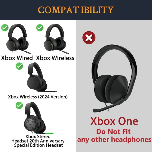 Alt view image 2 of 7 - Earpads for Microsoft Xbox - Black for Xbox(2024 Version Wireless/Wired), Xbox(Stereo 20th Anniversary Special Edition) Headphones