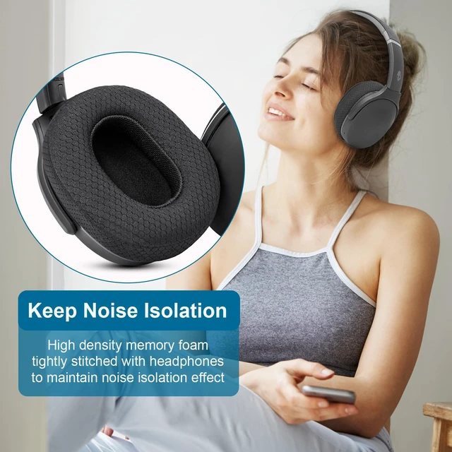Alt view image 6 of 7 - Ear Pads Replacement for Skullcandy Hesh 3 Hesh EVO Hesh ANC Headphone, Earpads Cushions for Crusher Wireless Crusher Evo Crusher ANC Headset with Memory Foam (Mesh)