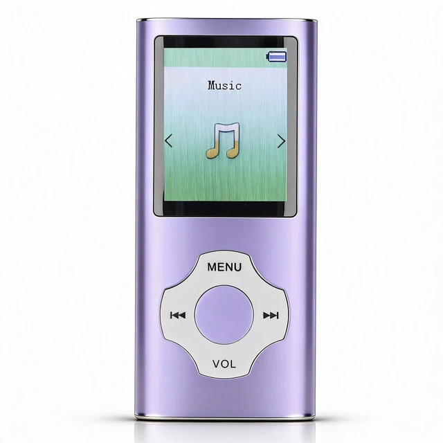 Main image of 128GB MP3 MP4 Player with Bluetooth and WiFi, Portable Lossless Sound MP3, HiFi Sound 1.8in Color Screen, Expandable Portable Video Music Player with Electronic Book Voice Record (Blue Purple)