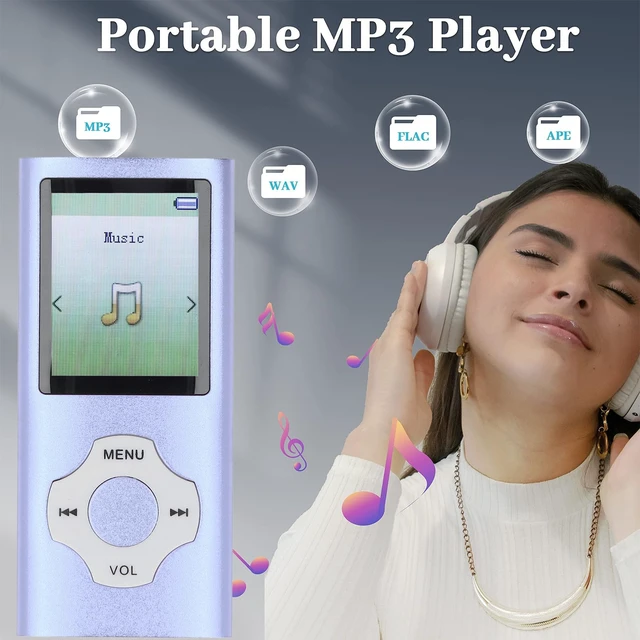 Alt view image 4 of 7 - 128GB MP3 MP4 Player with Bluetooth and WiFi, Portable Lossless Sound MP3, HiFi Sound 1.8in Color Screen, Expandable Portable Video Music Player with Electronic Book Voice Record (Blue Purple)