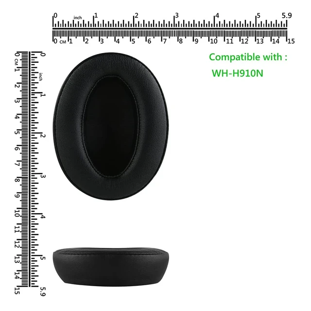 Alt view image 3 of 7 - Replacement Ear Pads Cushion for Sony WH-H910N WH H910N Headphones, Black 1 pair Earpads with Protein Leather, Memory Foam, Installation tools