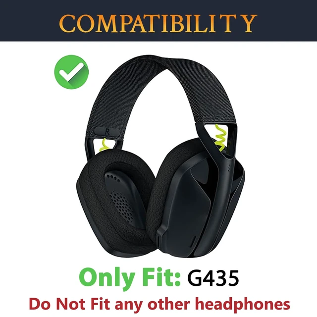 Alt view image 2 of 7 - Mesh Earpads for Logitech G435 Lightspeed - Black