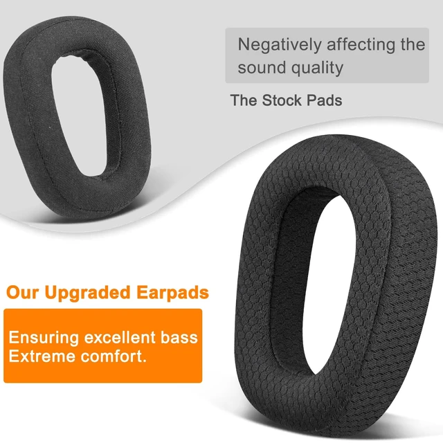 Alt view image 5 of 7 - Mesh Earpads for Logitech G435 Lightspeed - Black