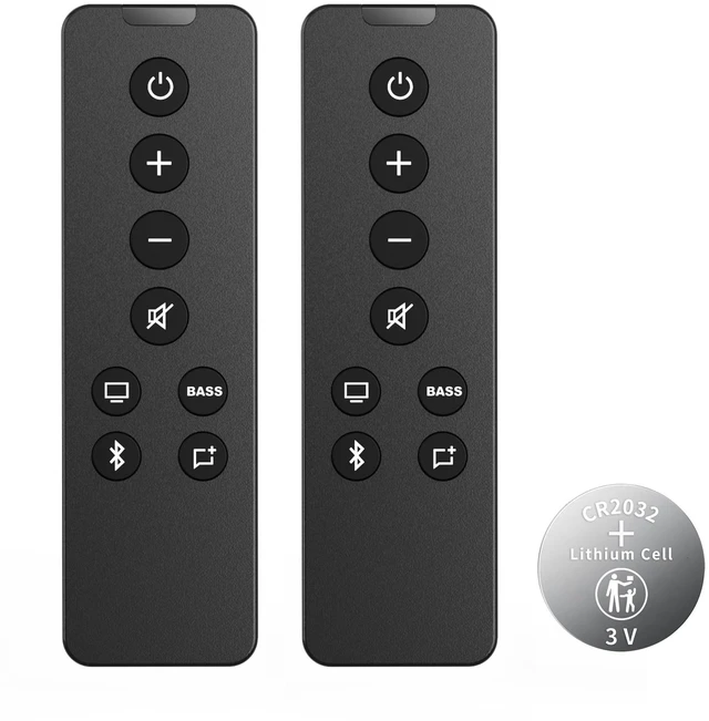 Main image of 2PCS Replacement Remote Control for Bose Solo 5 10 15 Sound Bar, Compatible with Bose Solo 5 10 15 Series II TV Sound System 410376 418775 431974 845194 740928-1120 838309-1100