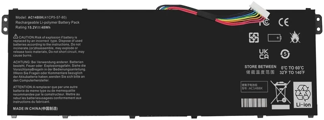 Main image of AC14B8K Battery for Acer CB3-111 V3-371 E3-111 E3-112 ES1-111 ES1-131 ES1-311 ES1-331 ES1-511 ES1-512 ES1-520 ES1-521 ES1-531 ES1-731 E5-771 R3-131T R5-431T R5-471T R7-371T R7-372T