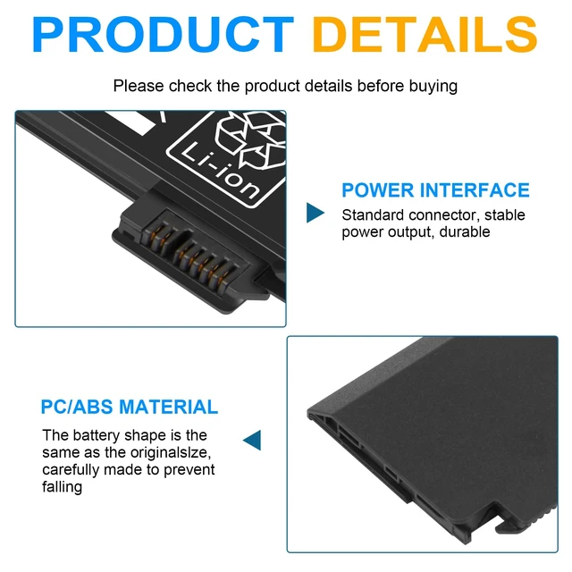 Alt view image 5 of 7 - Replacement Battery Compatible with Lenovo L450 L460 L470 T440s T440 T450 T450s T460 T460P T550, T560, P50S, W550s X240, X250, X260, X270