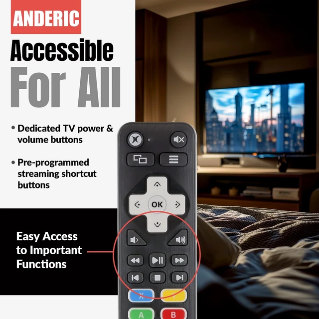 Alt view image 5 of 7 - Xbox One Media Remote Control with Learning Standard IR Xbox Remote with A,B,X,Y Buttons - Works for Xbox One - RRXB01
