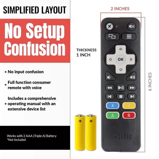 Alt view image 6 of 7 - Xbox One Media Remote Control with Learning Standard IR Xbox Remote with A,B,X,Y Buttons - Works for Xbox One - RRXB01