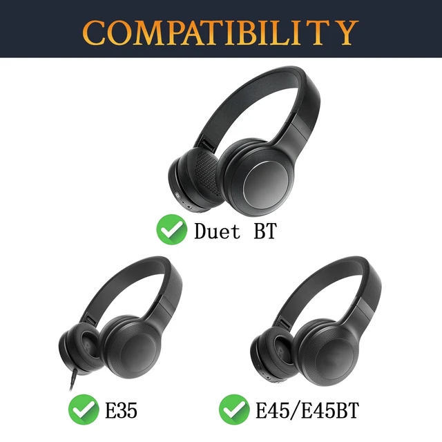 Alt view image 2 of 5 - Professional Replacement Ear Pads for JBL E35 E45 E45BT Duet BT Bluetooth Wireless Headphones, Earpads Cushions with Softer Protein Leather, Noise Isolation Foam (Blue)