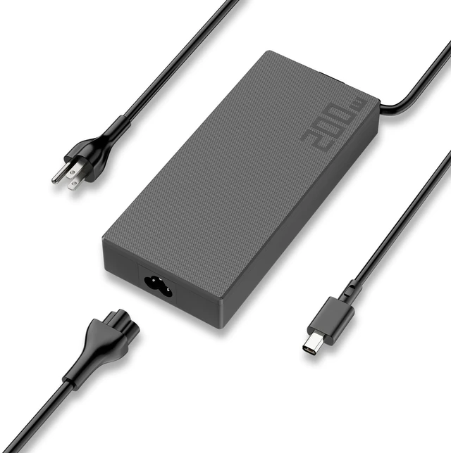 Main image of 200W Charger Fit for ASUS ProArt P16 ROG Zephyrus G14 TUF Gaming Laptop Reinforced Rectangle Connector, ROG Flow z13 G16 Power Supply, A20-200P1A ADP-200JB K AC Adapter, Multi-Safety Protections