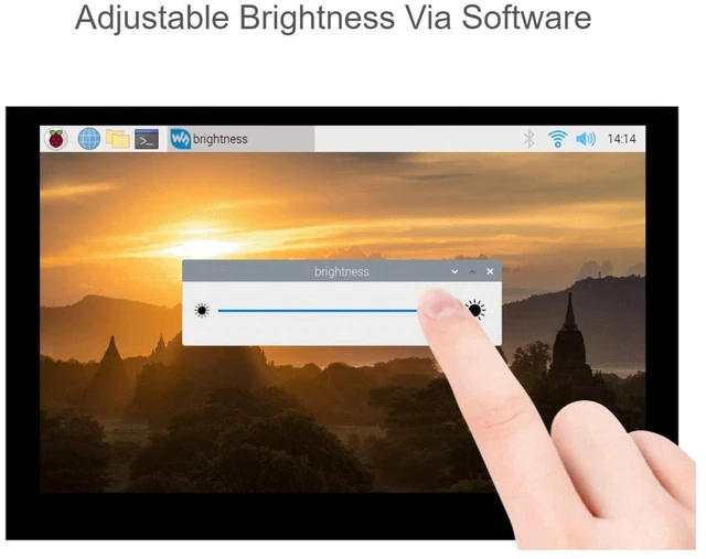 Alt view image 4 of 7 - 5 Inch Touch Screen for Raspberry Pi DSI LCD Screen Monitor 800×480 Display for Raspberry Pi 4B 3B+ 3A+ 3B 2B B+ A+ CM3/3+ Compatible with Raspbian Ubuntu Kali WIN10 IoT RetroPie