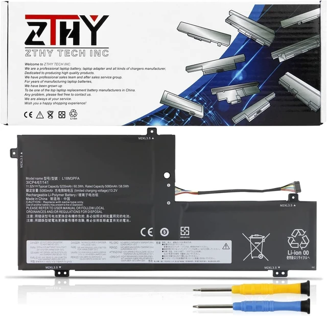 Main image of L18M3PFA L18D3PF2 Laptop Battery for Lenovo Yoga C740-15IML C740-15 Series C740-15IML-81TD 81TD0040GE 81TD003YGE 81TD004GGE Series 5B10T83740 5B10W67402 5B10T83739 5B10W67258 11.52V 60.3Wh 3-Cell