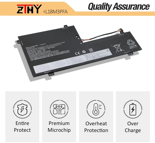 Alt view image 5 of 7 - L18M3PFA L18D3PF2 Laptop Battery for Lenovo Yoga C740-15IML C740-15 Series C740-15IML-81TD 81TD0040GE 81TD003YGE 81TD004GGE Series 5B10T83740 5B10W67402 5B10T83739 5B10W67258 11.52V 60.3Wh 3-Cell