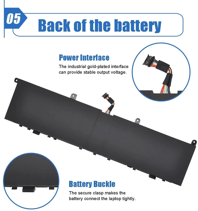 Alt view image 6 of 6 - 80Wh L17C4P72 Laptop Battery for Lenovo ThinkPad X1 Extreme 1st Gen/2nd Gen Replacement for Lenovo ThinkPad P1 1st Gen/P1 Gen 2 Series, L17M4P72 SB10Q76928 L18M4P71 SB10S57317 01YU911, 15.36V 5235mAh