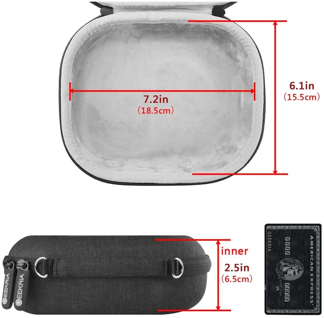 Alt view image 4 of 7 - Shield Headphones Case Compatible with Sony WH-1000XM4/1000XM3/1000XM2/XB910N, MDR1000X, Replacement Hard Shell Travel Carrying Bag with Cable Storage (Dark Grey)