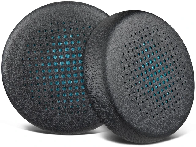 Main image of Replacement Earpads for JLab Go Work/Go Work Gen 2 Wireless Headsets, Ear Pads Cushions with Soft Protein Leather and High-Density Memory Foam - Black