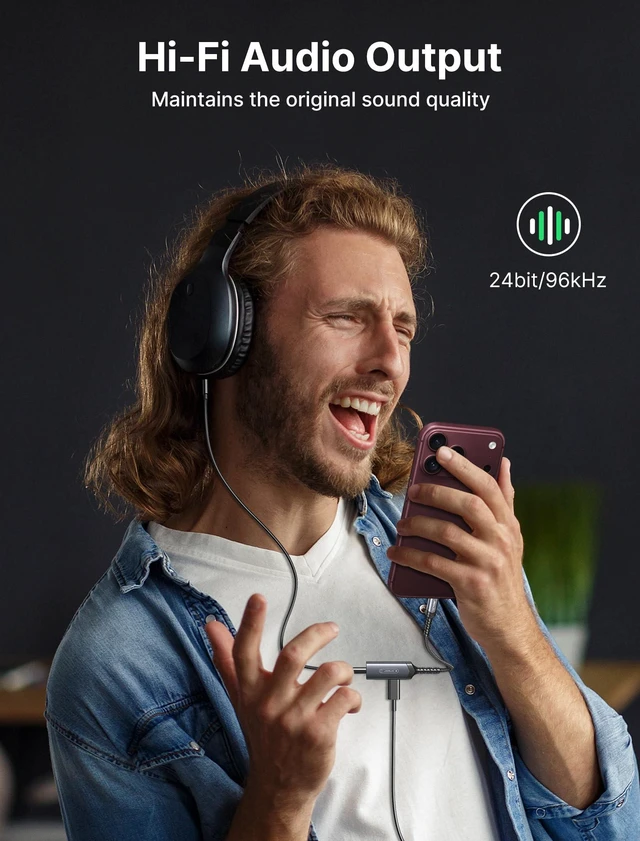 Alt view image 4 of 7 - USB C Headphone Adapter and Charger, 2-in-1 3.5mm Audio, PD 60W Fast 2-in-1 AUX Mic Jack with PD 60W Fast Charging, for Earphones, iPhone 18/17/16 Pro/Pro Max,iPhone Duo,Galaxy S26 S25, iPad Pro
