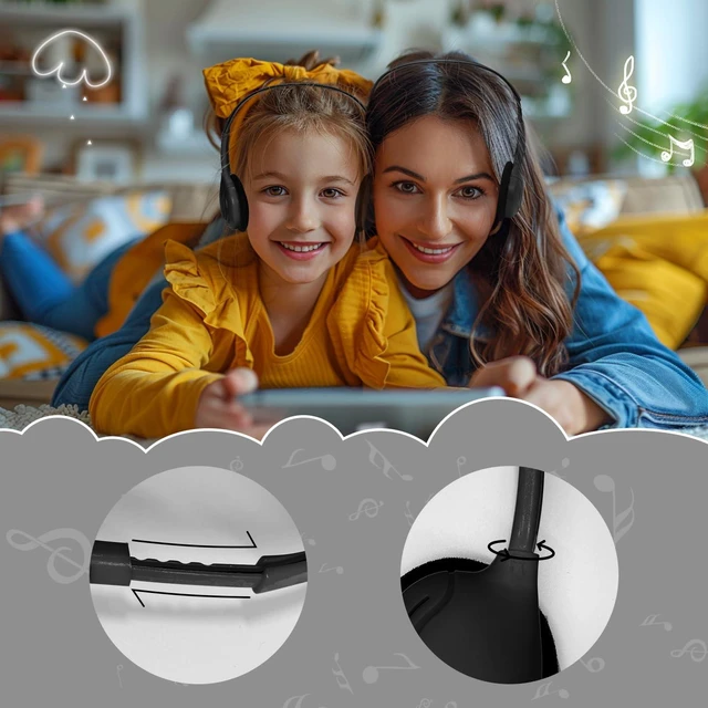 Alt view image 3 of 6 - 30 Pack Class Set Headphones for Kids Students School Classroom Bulk Earphones Adjustable with 3.5 mm Jack for Library Children Adults(005 Black Headphones)